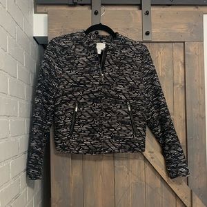 H&M Embroidered zip up jacket